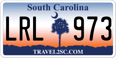 SC license plate LRL973
