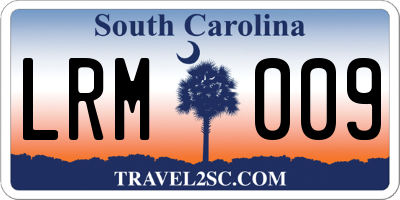 SC license plate LRM009