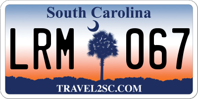 SC license plate LRM067