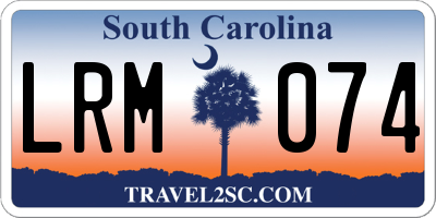 SC license plate LRM074