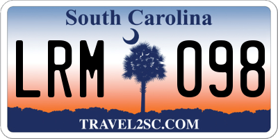 SC license plate LRM098