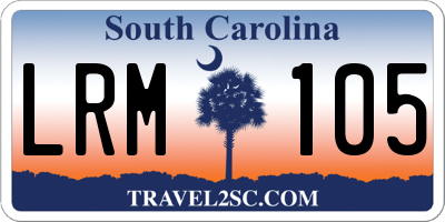 SC license plate LRM105