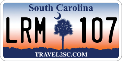 SC license plate LRM107