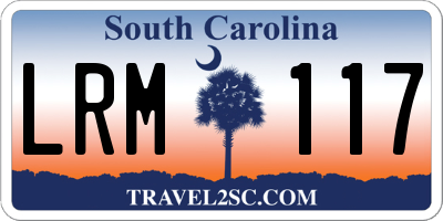 SC license plate LRM117