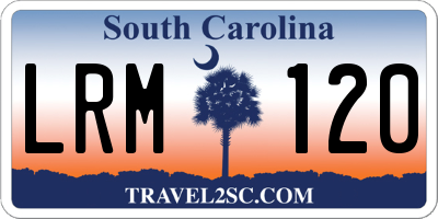 SC license plate LRM120
