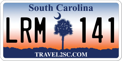 SC license plate LRM141