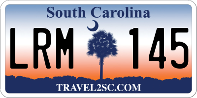 SC license plate LRM145