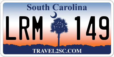 SC license plate LRM149