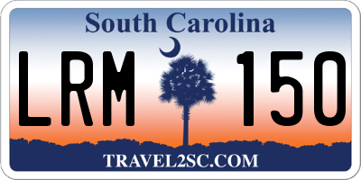 SC license plate LRM150