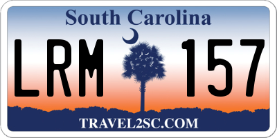 SC license plate LRM157