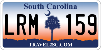 SC license plate LRM159
