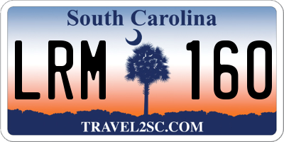SC license plate LRM160
