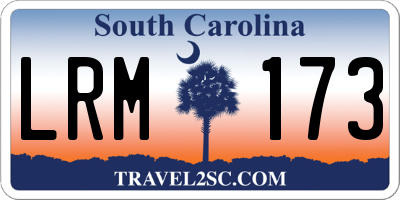 SC license plate LRM173
