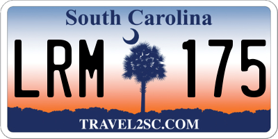 SC license plate LRM175