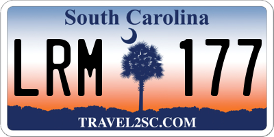 SC license plate LRM177