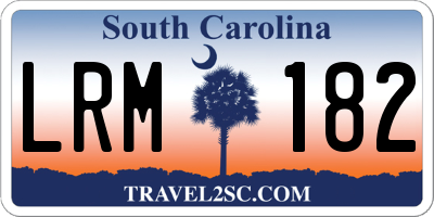 SC license plate LRM182