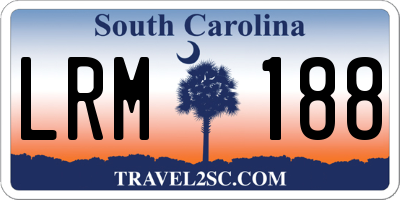 SC license plate LRM188