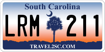 SC license plate LRM211