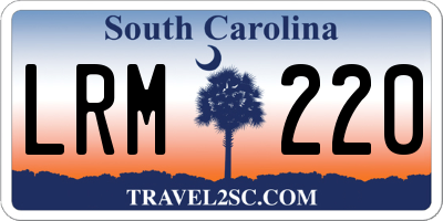 SC license plate LRM220