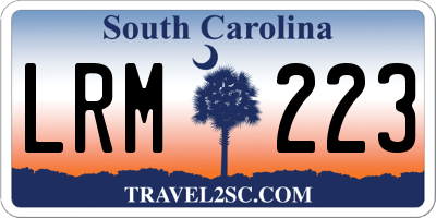SC license plate LRM223