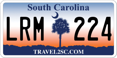 SC license plate LRM224