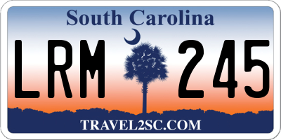 SC license plate LRM245