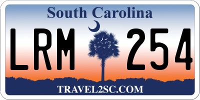 SC license plate LRM254