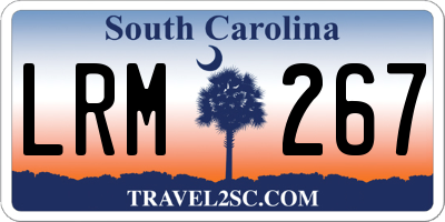 SC license plate LRM267