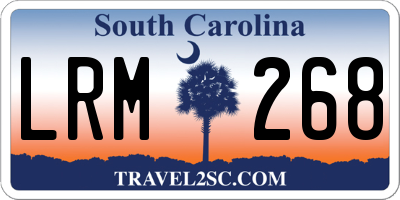 SC license plate LRM268