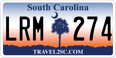SC license plate LRM274