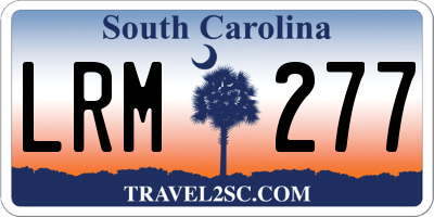 SC license plate LRM277