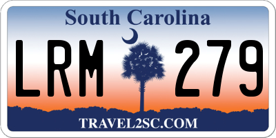 SC license plate LRM279