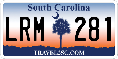 SC license plate LRM281