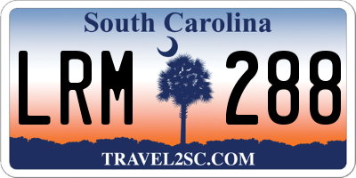SC license plate LRM288