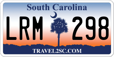 SC license plate LRM298