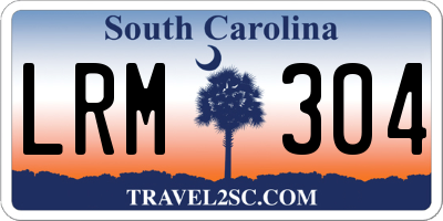 SC license plate LRM304