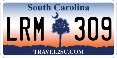 SC license plate LRM309