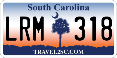 SC license plate LRM318
