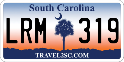 SC license plate LRM319