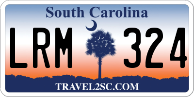 SC license plate LRM324