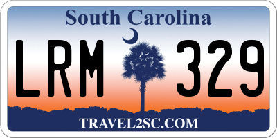 SC license plate LRM329