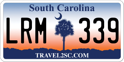 SC license plate LRM339