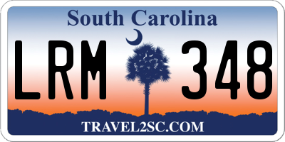 SC license plate LRM348