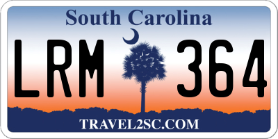 SC license plate LRM364