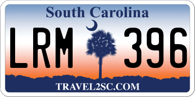 SC license plate LRM396