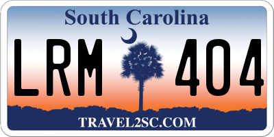 SC license plate LRM404