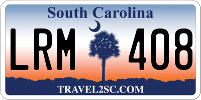 SC license plate LRM408