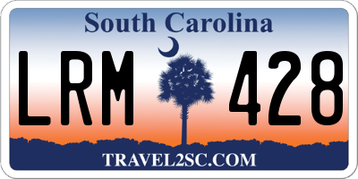 SC license plate LRM428