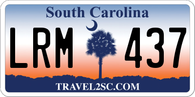 SC license plate LRM437