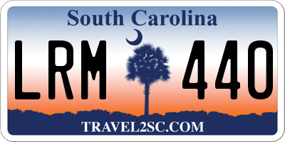 SC license plate LRM440